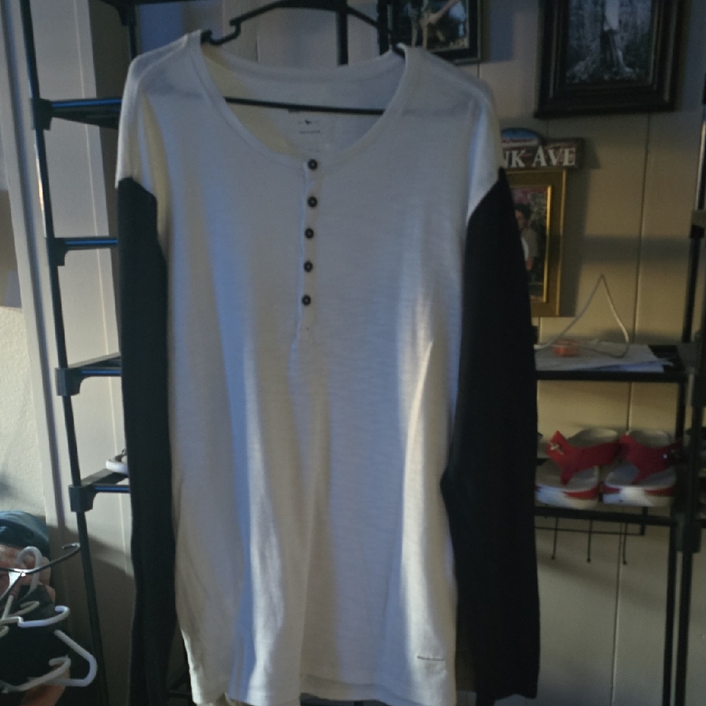 Modern Amusement Black and White Casual Button Down Shirt